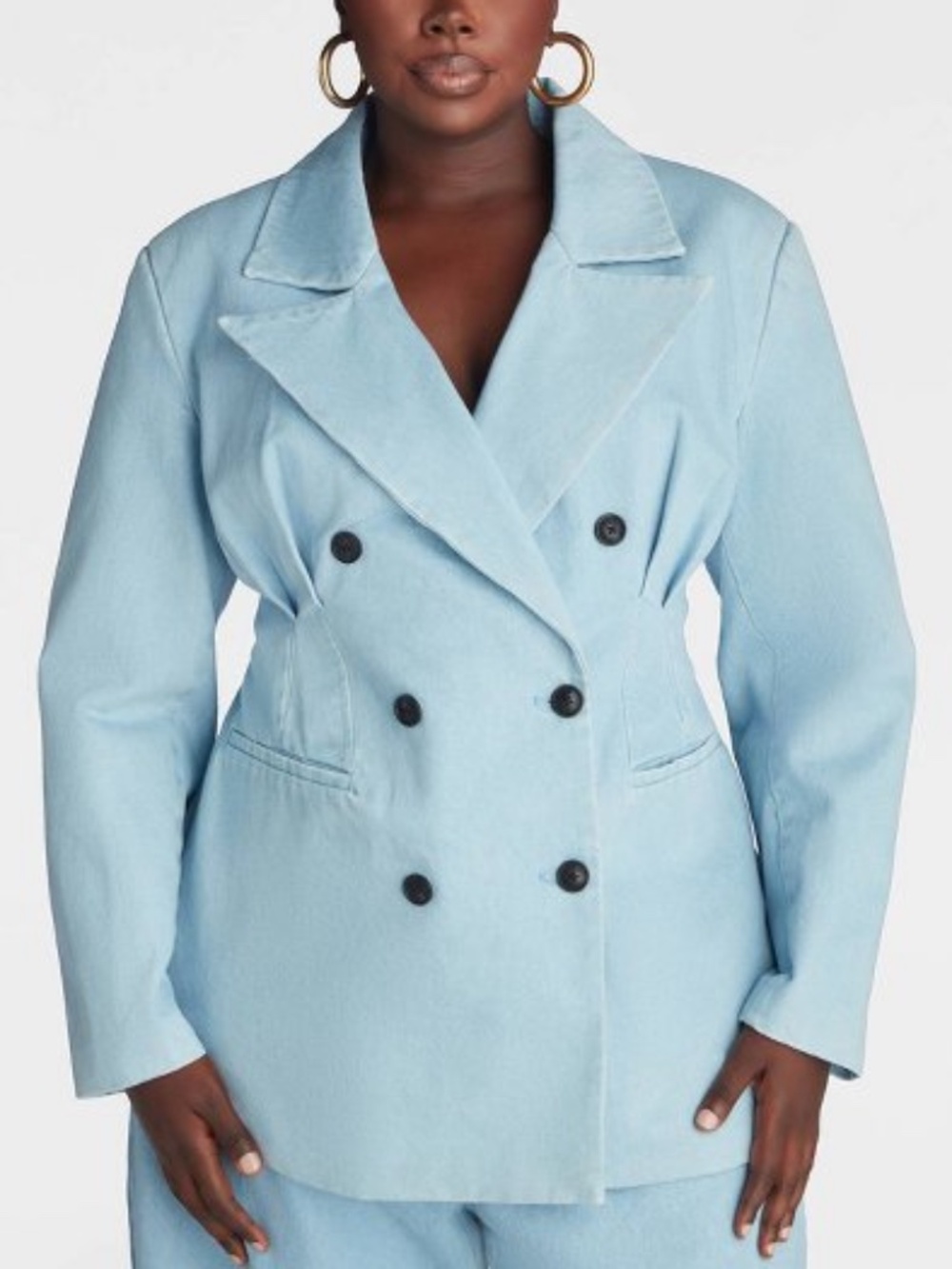 Waist Cinching “Corset” Denim Blazer - Picture 4 of 4